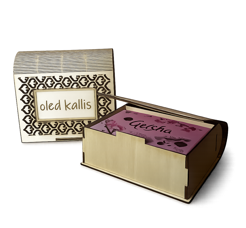 Karp "Oled Kallis" Puidust karbid Geisha kommide kinkimiseks