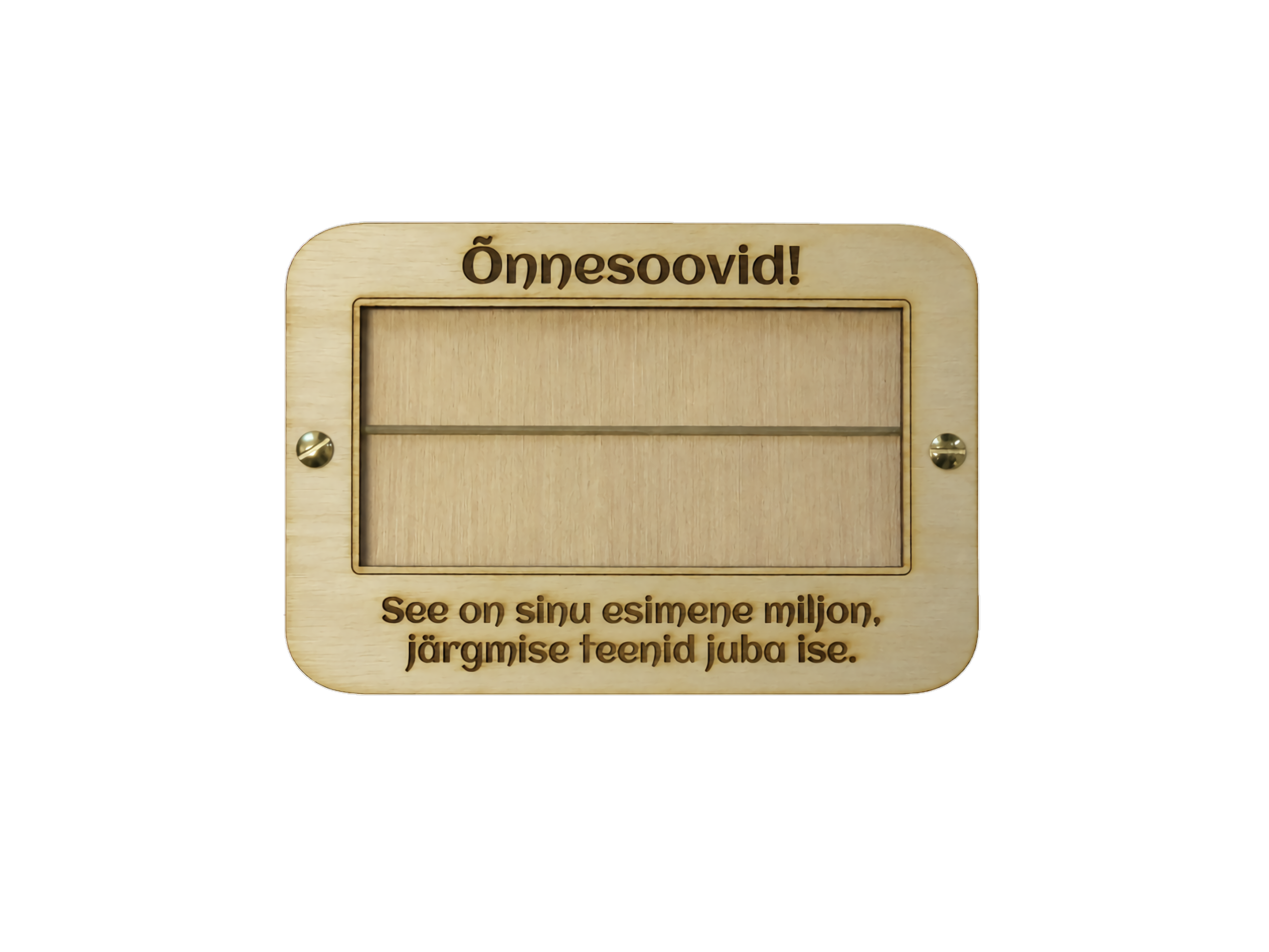 õnnitluskaart miljon 2 Puidust õnnitluskaart miljonile